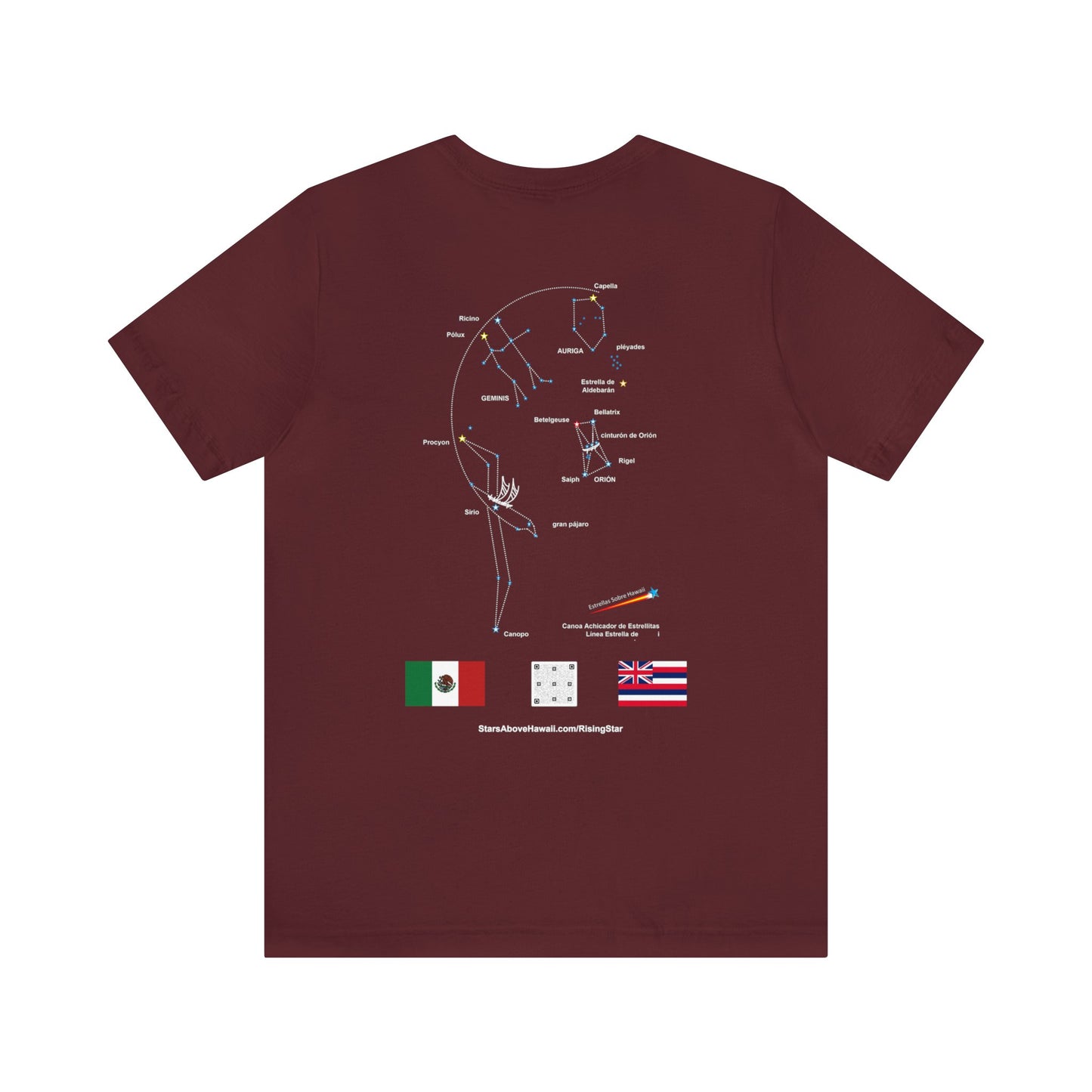 T-Shirt :: Estrellas sobre la línea estelar invernal de Hawaii En español.